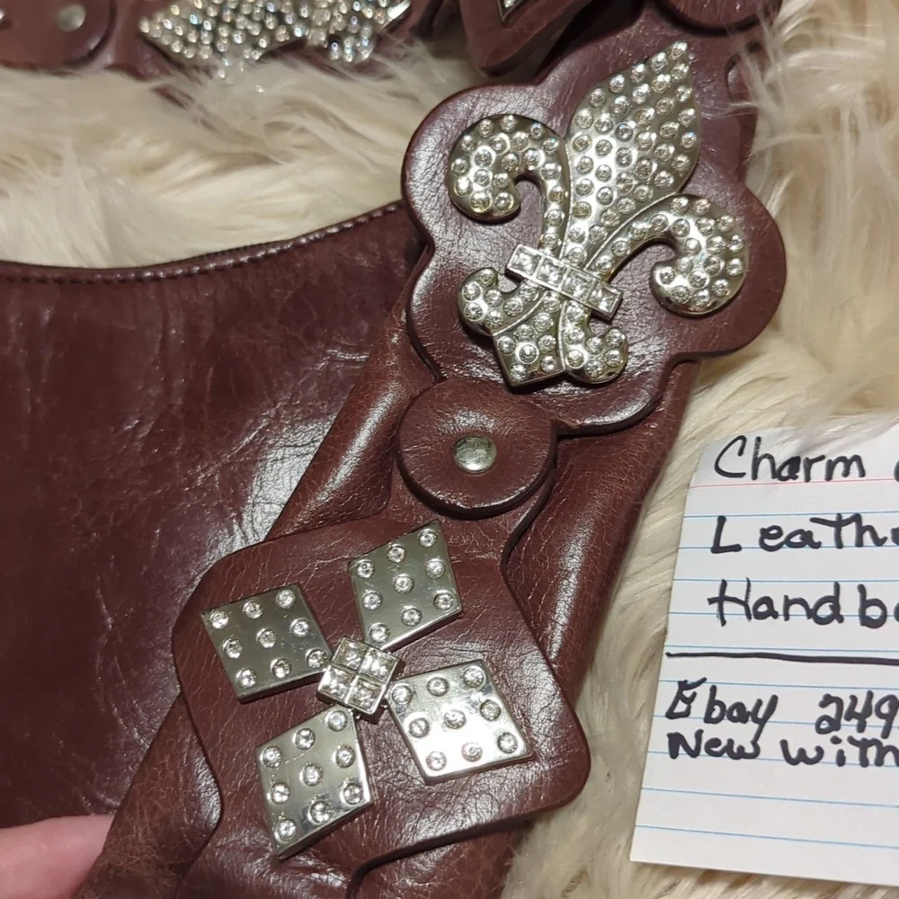 Charm and Luck brown leather shoulder bag - Picture 11 of 15